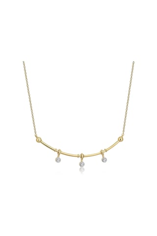 Reis T10343 Trio Line Kolye Altın