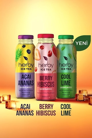 Herby Ice Tea Soğuk Çay Şeker İlavesiz 24 x 250 ML