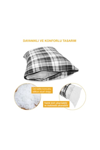 Haegs Kamp Yastığı, Seyahat Yastığı, Silikon Elyaf Dolgulu Hafif Küçük Yastık, Orta Sertlikte, Nefes Alabilir Kılıf, Kamp, Uçak Ve Araba İçin İdeal 30x45cm Flanel Gri