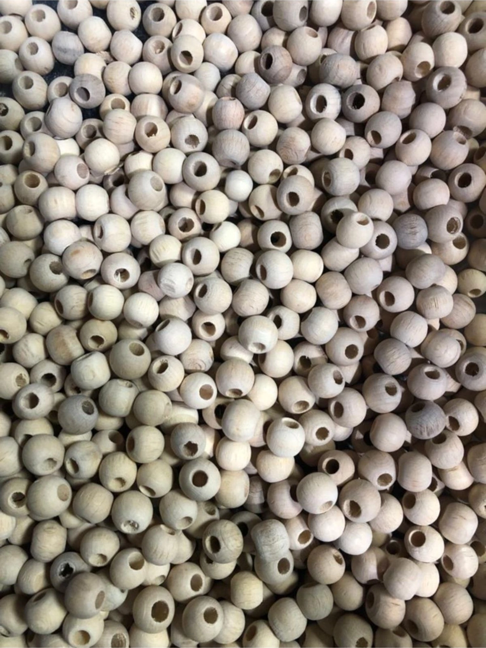 10mm Ham Ahşap Boncuk - 200 Adet -