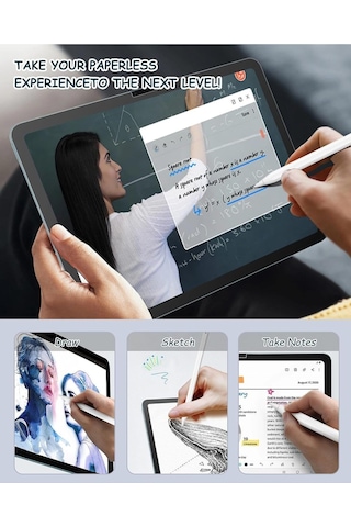 Apple Uyumlu iPad Pro 11 Inç 2024 M4 Çip Paperlike Kırılmaz Ekran Koruyucu Kağıt Hissli A2836 A2837