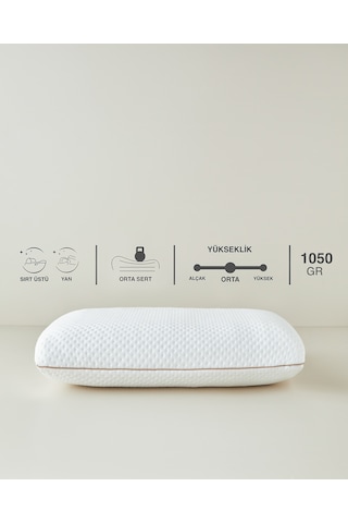 English Home Ergonomik Boyun Destekli Visco Yastık 60x40x16 Cm Beyaz