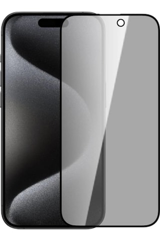Ally İphone 15 Plus 3d Full Privacy Gizlilik Cam Ekran Koruyucu Anti-spy- 5775