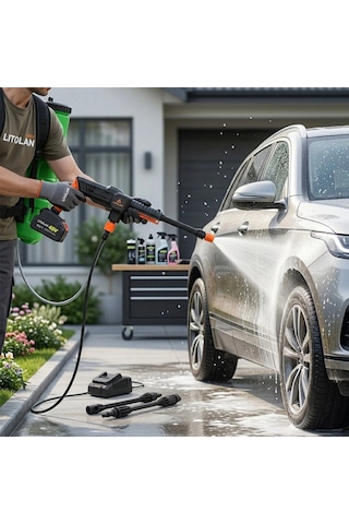 16lt Elektirikli Oto - Araç Yıkama Tabancası - Pompası Püskürtücü 4.8v Ewasher Bx40