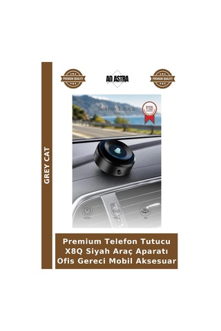 Premium Telefon Tutucu X8q Siyah Araç Aparatı Ofis Gereci Mobil Aksesuar