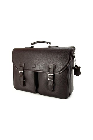 Laptop & Evrak Çantası Hakiki Dana Deri Koyu Kahverengi Erkek Büyük Boy 9928-k-134268 Siyah