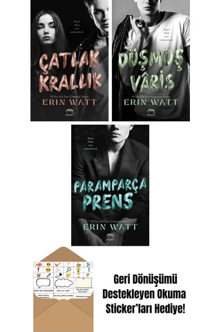 Çatlak Krallık Royal Serisi 6. Kitap + Lekeli Taç Royal Serisi 4. Kitap + Paramparça Prens Royal Serisi 2. Kitap