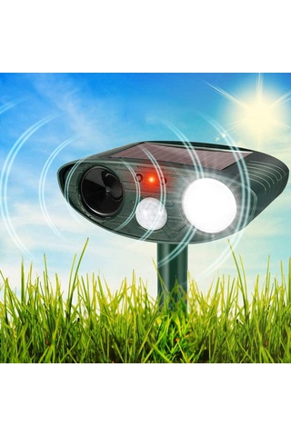 Lemestar Güneş Enerjili Ultrasonik Ve Enkare Işıklı Evcil Hayvan Kovucu - 480+ Saat Kullanim Süresi, 20 M² Alanda Etkili Abs Malzeme