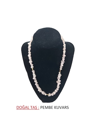 Şekilli Doğaltaş Kadın Kolye Çok Renkli-8