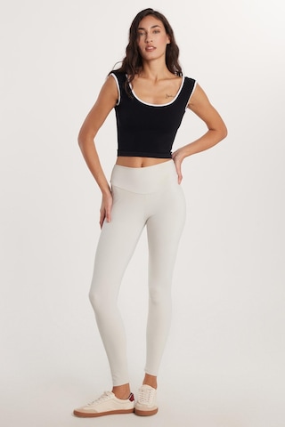 Tudors Kadın Süper Slim Beli Lastikli İnterlok Standart Boy Normal Bel Gri Tayt-33530 Gri