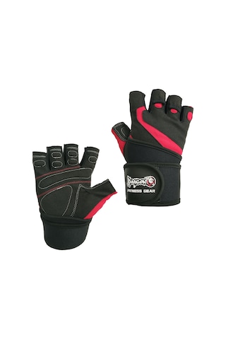 Dragon - W8070 Bilek Bandajlı Body & Ağırlık & Fitness Eldiveni Siyah