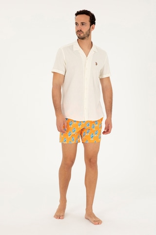 U.s. Polo Assn. Erkek Turuncu Deniz Şortu 50282934-vr051 Turuncu