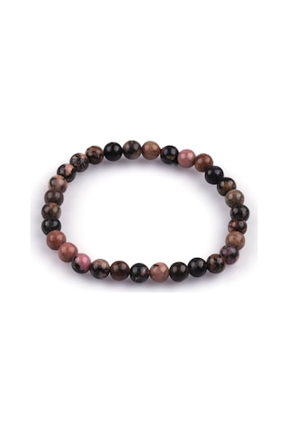 Rodonit Doğal Taş Bileklik 6mm Küre Kesim Çok Renkli