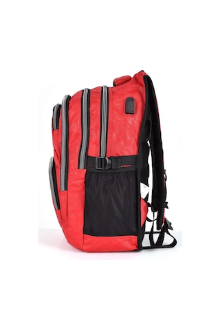1550 Unisex Anatomik Yarasa Sırt Okul Çantası - Nkt01550-kırmızı Kırmızı