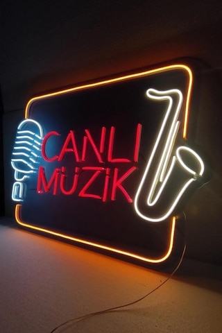 Işıklı Canlı Müzik - Neon Led Tabela Duvar Dekorasyon