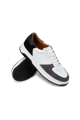Deery Hakiki Deri Gri Erkek Sneaker Ayakkabı - 01965Mgrıe01 Gri
