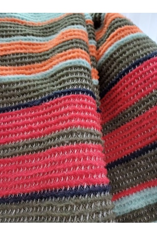 Pamuklu Battaniye Tek Kişilik Çizgili Battaniye Tv Battaniyesi