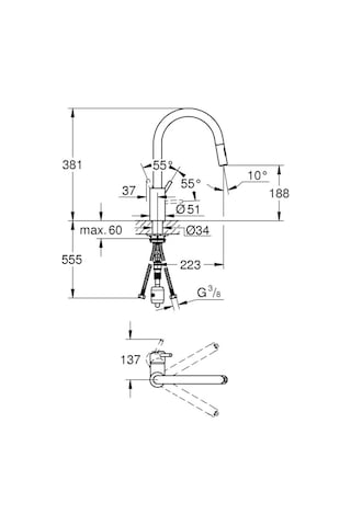 Grohe Concetto Evye Bataryası 31483002