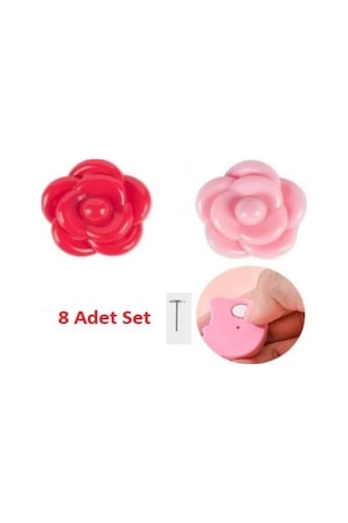 8'li Gül Desenli Yorgan Battaniye Sabitleme Nevresim Kılıf Tutucu