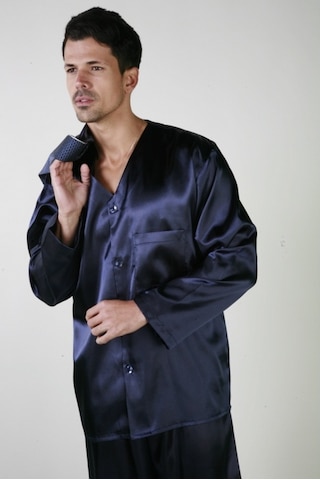 Ancelo 333 Saten Pijama Takım Ve Robdöşambr 3Lü Damat Çeyiz Set