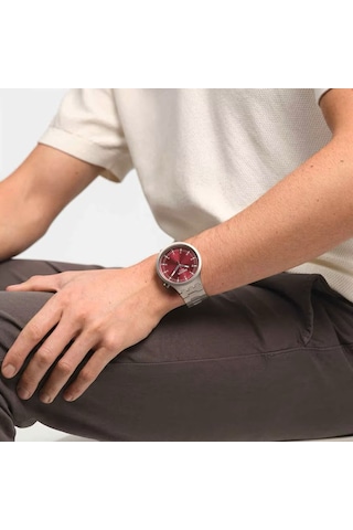 Swatch Sb07s104g Scarlet Shimmer Unisex Kol Saati