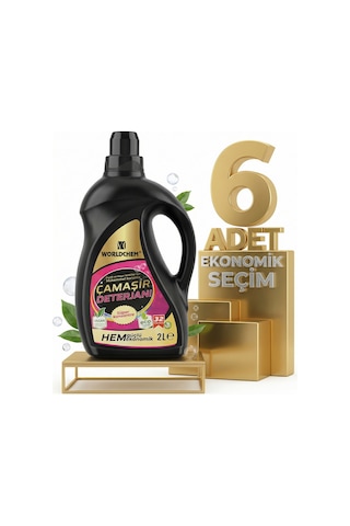Worldchem Çamaşır Detarjanı Sıvı Siyahlar 6x2 Lt 2 L