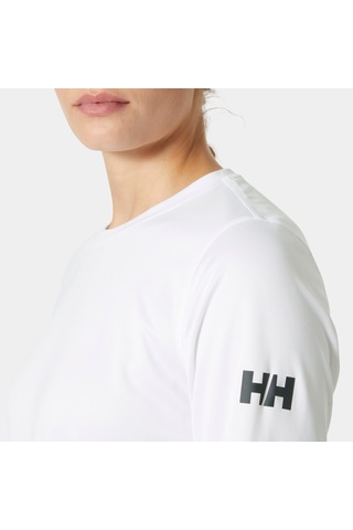 Helly Hansen W Hh Tech Crew Ls 2.0 Uv Üst Kadın Sweatshirt-32405 Beyaz
