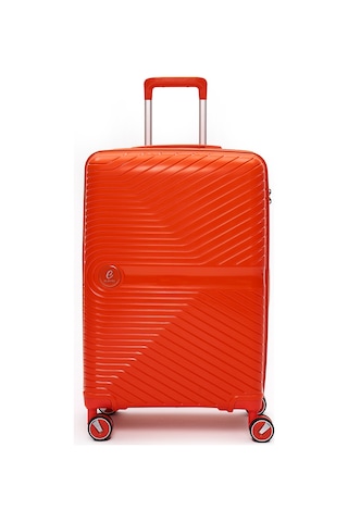 4 Lü Valiz Seti Elatae Exclusive Pro Polipropilen Kırılmaz Büyük - Orta - Kabin Boy Ve Makyaj Turuncu 5239