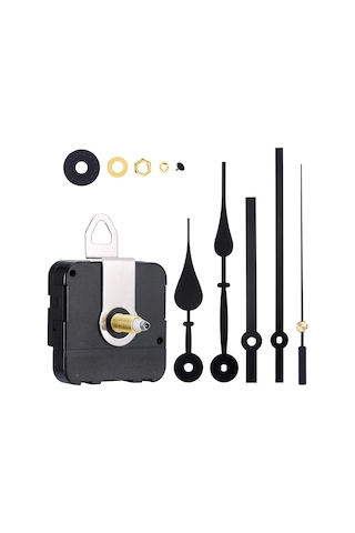 Ranyeek 2 Adet Siyah Saniye İğnesi İle Metal Saat Parçaları, Dayanıklı I-eksenli Ve Yüksek Torklu Kvartz Saat Motoru Tamiri İçin Kutulu Set