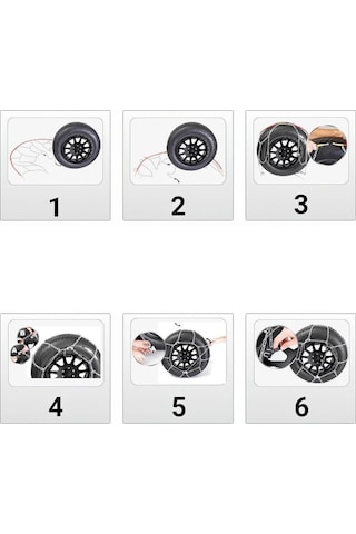 Oto Lastik Kar Zinciri X Tipi 6 Numara 10 CM