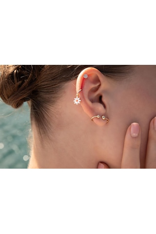 Reis Kuyumculuk T13025 No Stress Earcing Altın Küpe