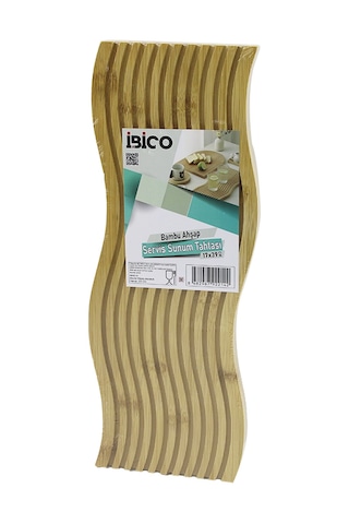 Agc Uygun Sepet Bambu Servis Sunum Tahtası 17x39x1.5 Cm Çift Yüzlü Dalgalı/kanallı Agc Çok Renkli
