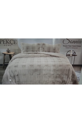 Sonnia Çift Kişilik Yatak Örtüsü Kahve