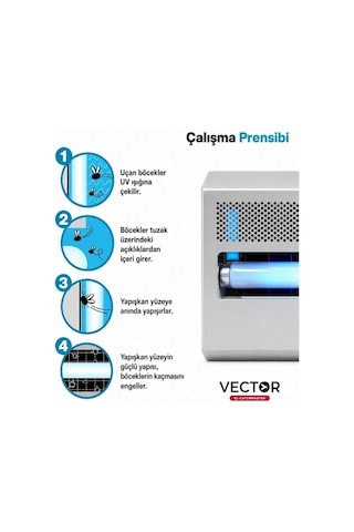 Catchmaster Vector 15 Uv Işıklı Sinek Kapanı Profesyonel Haşere Kontrol Cihazı, Sessiz Ve Etkili, Alüminyum Gövde