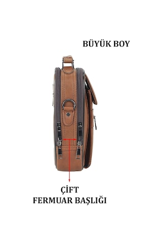 Büyük Boy Kasalı Erkek El ve Omuz Çantası Su Geçirmez Dış Yüzey