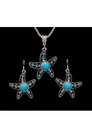 01Aa Zirkon Taşlı Otantik, Yıldız Takı Seti,Yeni Yil Hediye Si