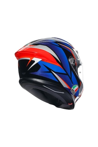 Agv K6 S Slashcut Blue Red Kapalı Kask Mavi