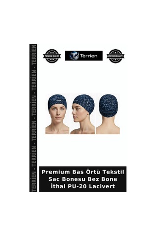 Terrien Premium Bas Örtü Tekstil Sac Bonesu Bez Bone İthal Pu-20 Lacivert