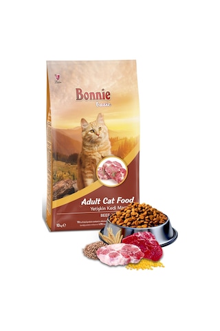 Bonnie Biftekli Yetişkin Kedi Maması 10 KG