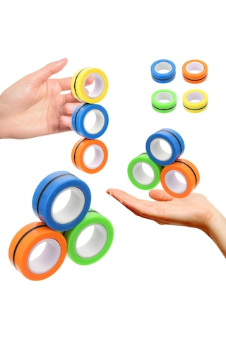 Parmak Yüzük Manyetik Stres Giderici Spinner Oyuncak Çocuklar İçin Erken Eğitim Kompakt Yenilik Oyuncak