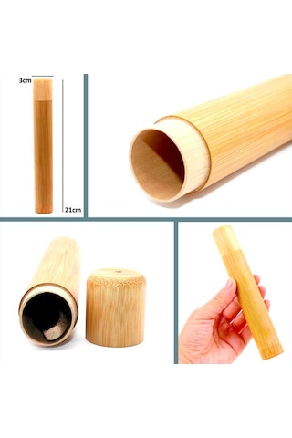 Omeniv Minimal Doğal Bambu Diş Fırçası Kutusu Diş Fırçası Kabı Diğer