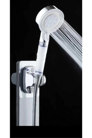 Rudi Armatür Filtreli/ Kireç Önleyici Beş Fonksiyonlu Krom Duş Başlığı Gri