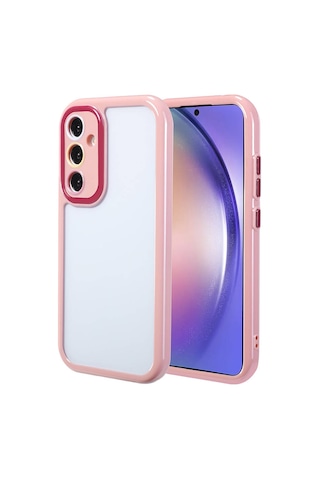 Ardemix Galaxy Uyumlu A54 Kılıf Kamera Korumalı Renkli Kenar Ve Çerçeve Tasarımlı Vitamin K Mürdüm