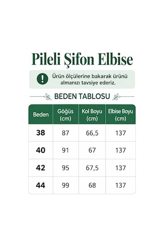 Papatya Giyim İzmit Kadın Tesettür Piliseli Şifon Elbise Mint Yeşili Mint Yeşil Mint Yeşil