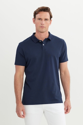 AC&Co / Altınyıldız Classics Erkek Lacı-lacı Pamuklu Slim Fit Dar Kesim Polo Yaka Tişört Lacivert