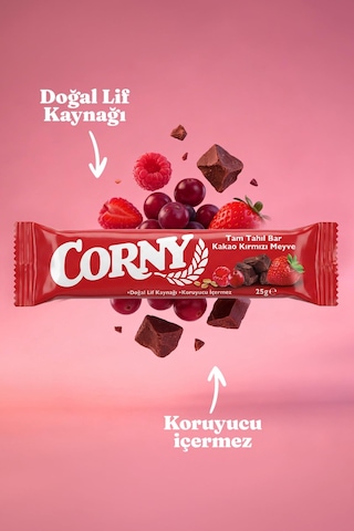 Corny Tahıl Bar Kakao Ve Kırmızı Meyve X 12 Adet