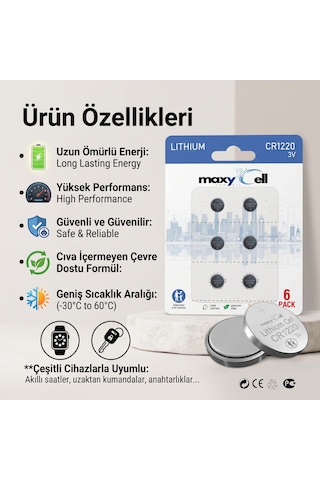 Maxycell 12 Adet Ag1 Lr621 1.5v Maxycell Düğme Piller