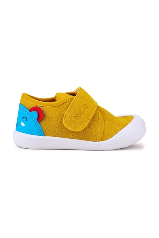 Kiko Kids Catly Cırtlı Erkek Bebek İlk Adım Panduf Ayakkabı Sarı