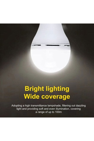 Springsun Güneş Enerjili 7w Led Ampul - 5 Modlu Acil Aydınlatma, Ip65 Su Geçirmez, 1800mah Pil 2'li Paket