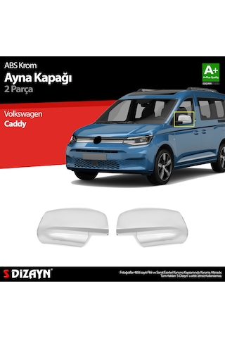 S-dizayn Volkswagen Caddy Abs Krom Ayna Kapağı 2 Prç 2020 Üzeri